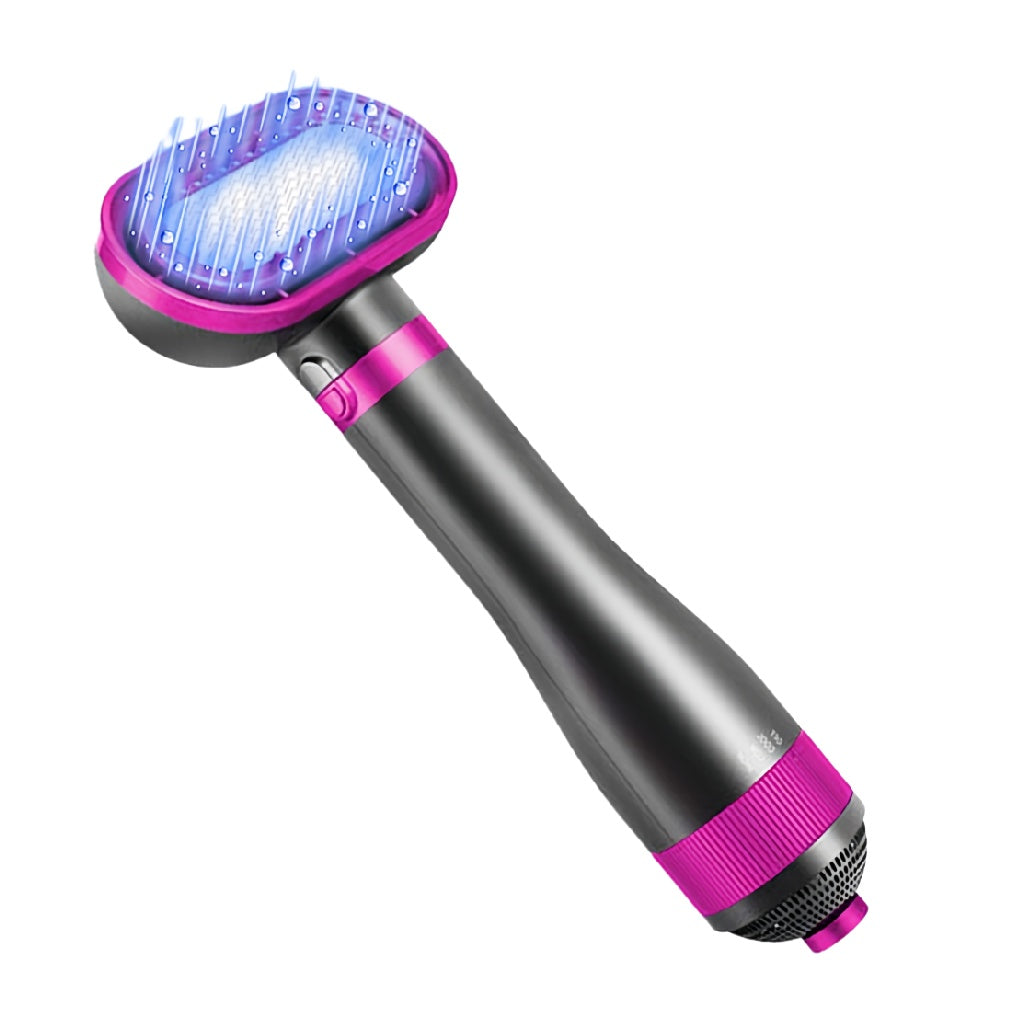 windvera Ionic Pet Grooming Dryer Brush with Adjustable Temperature - Black & Pink