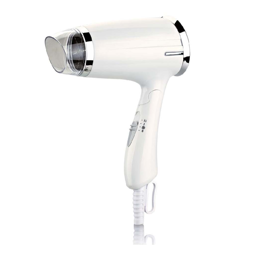 windvera Compact Ionic Hair Dryer with Adjustable Heat and Speed Settings - White